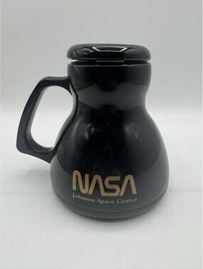 Vintage NASA Johnson Space Center Insulated Coffee Mug Carafe Black w Lid